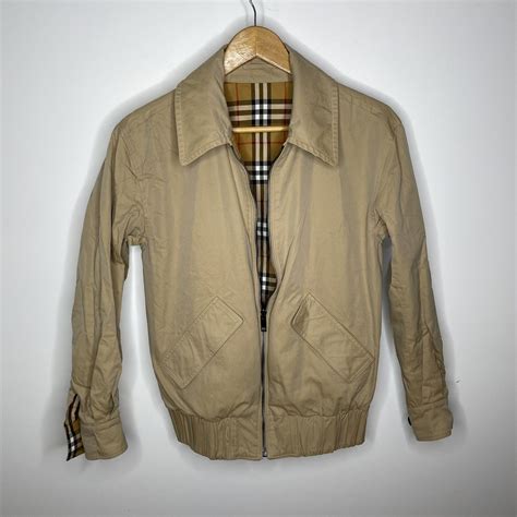 vintage burberry reversible nova check harrington|Burberry Reversible Novacheck Harrington Jacket – Vintage.